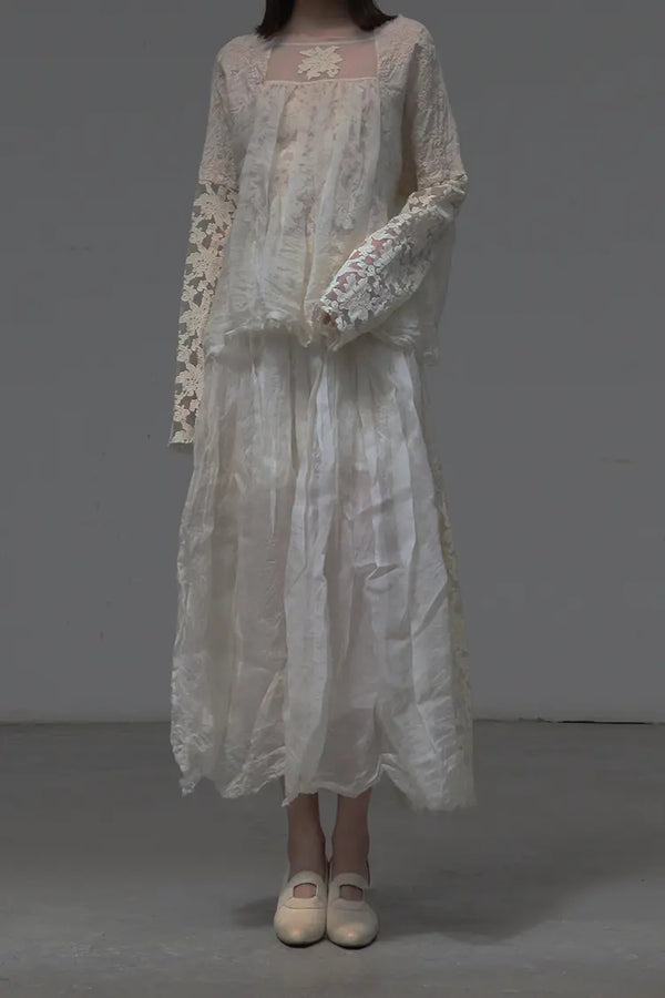 MUTEDANCE MD19FWMAL1-2 stitching silk skirt